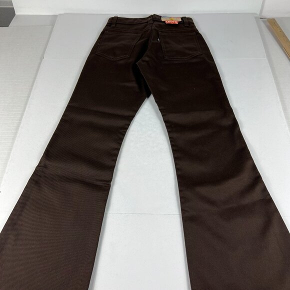 VTG 70s Levi's Jeans Students 24x27* 746 Bell Bottoms Dark Brown Denim Tag 25x28 - Picture 7 of 16
